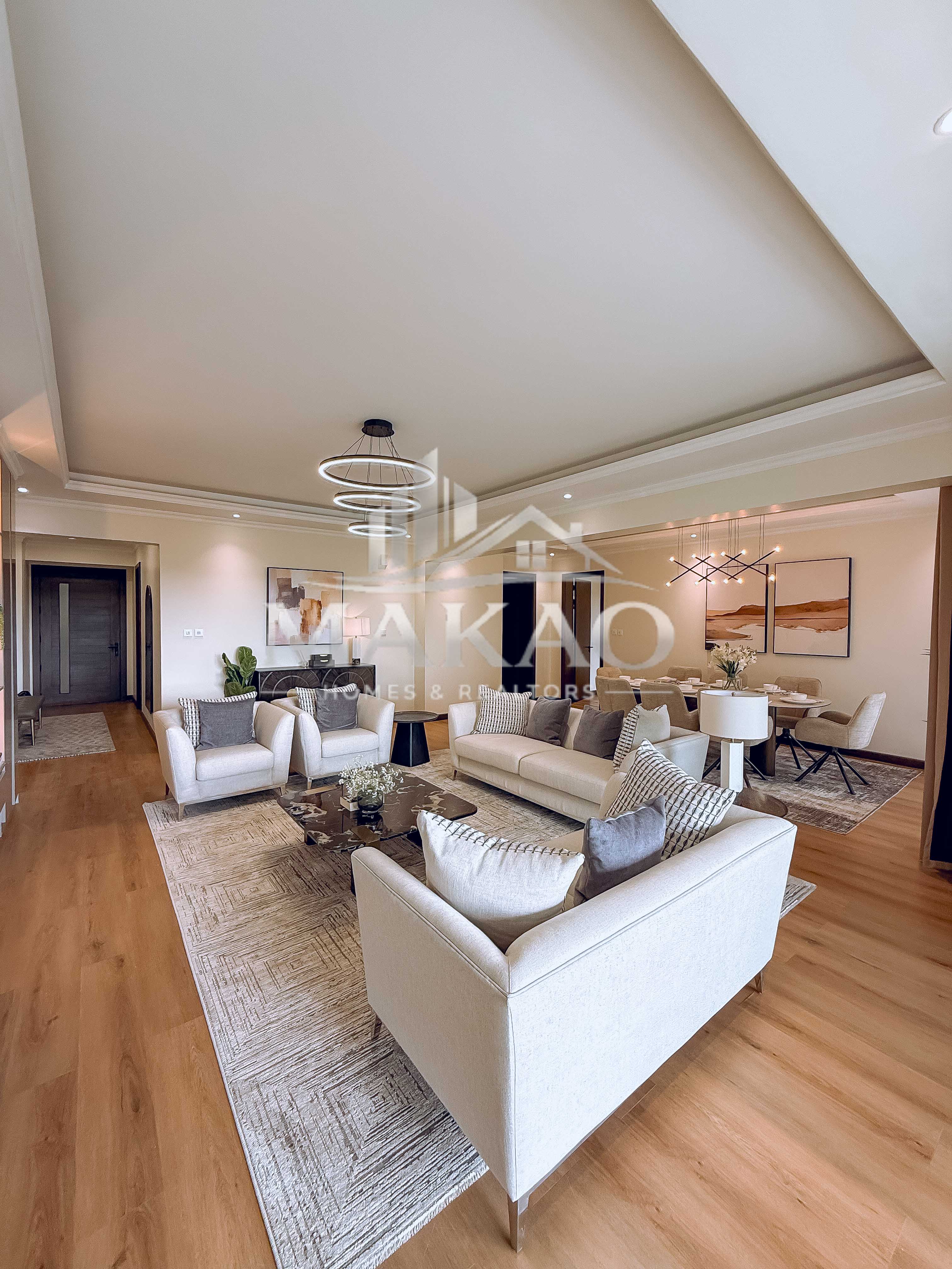 Open-plan living and dining interior featured by Makao Homes