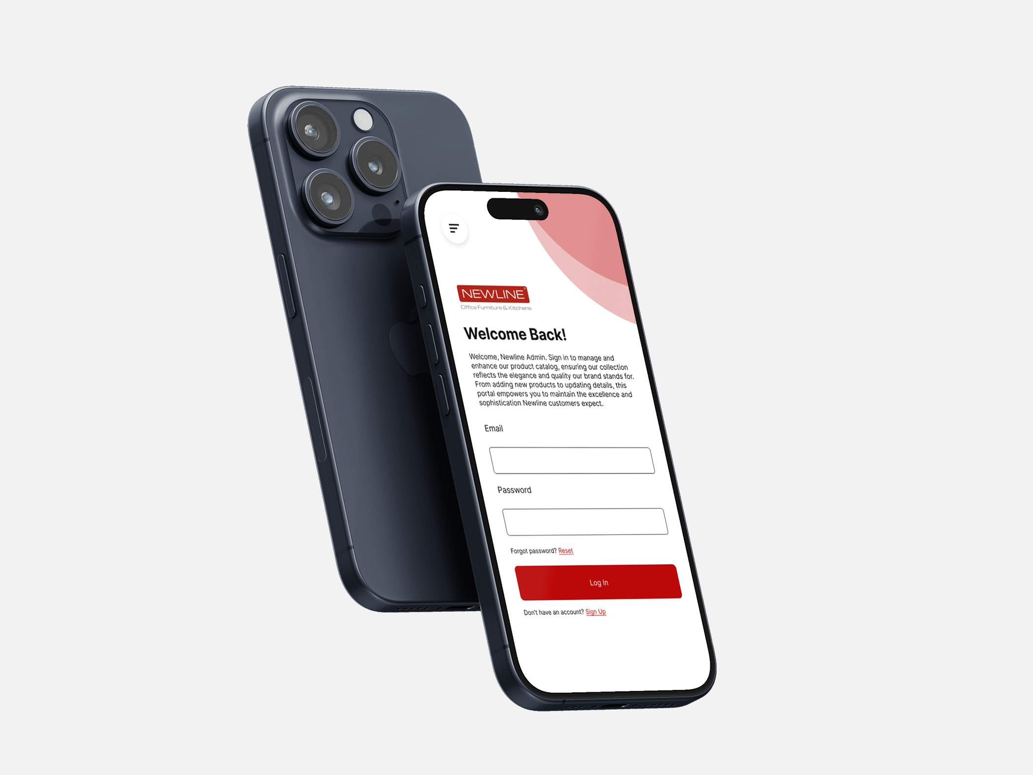 Log In Page Mobile Mockup image