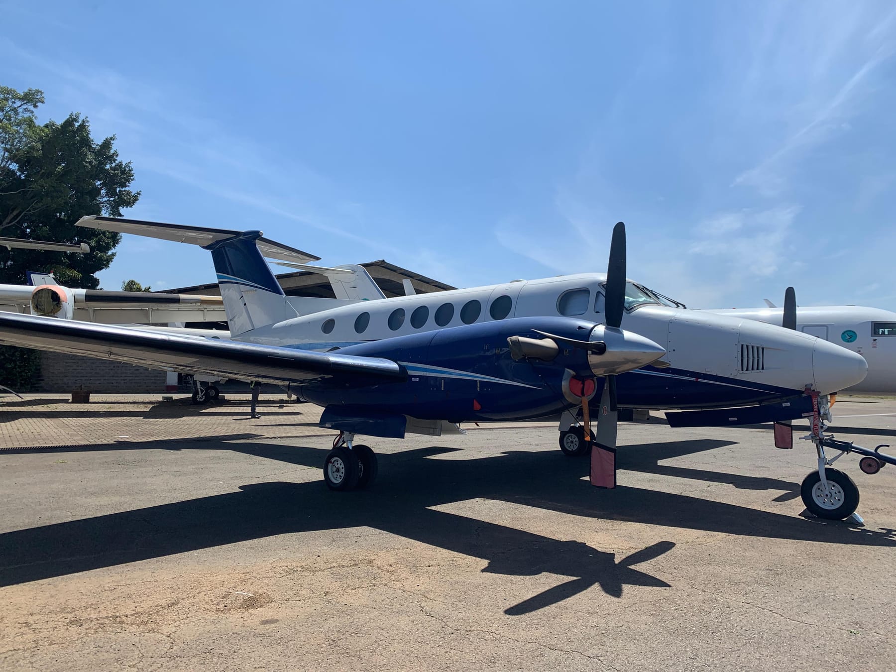 Westwind Aviation King Air on the apron at Wilson Airport, Nairobi